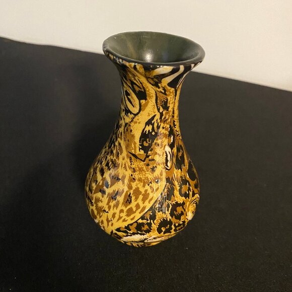 Other - Animal Print Transfer Ware Glass Small Vase